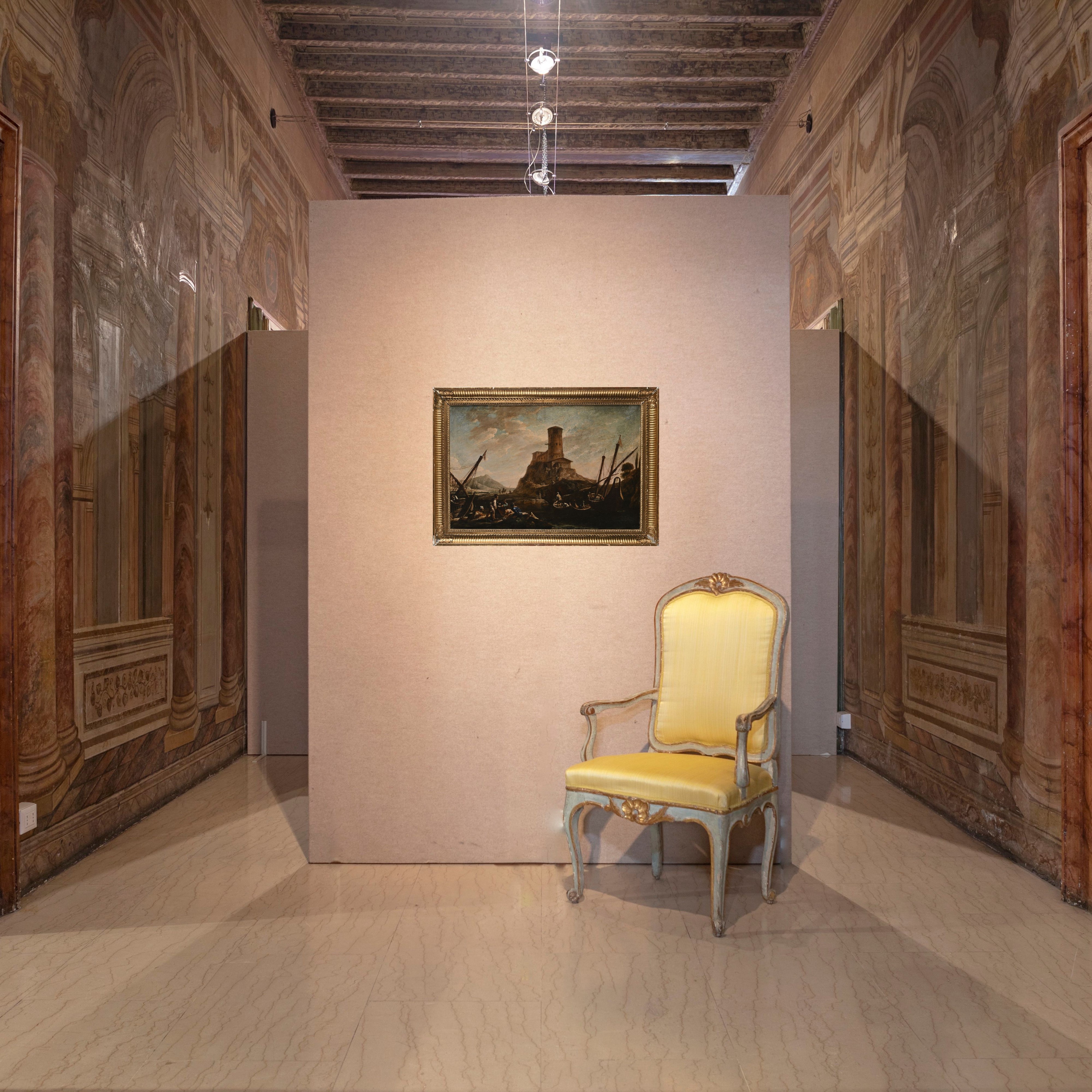 Scuola Romana del XVII Secolo - Paesaggio con Rovina