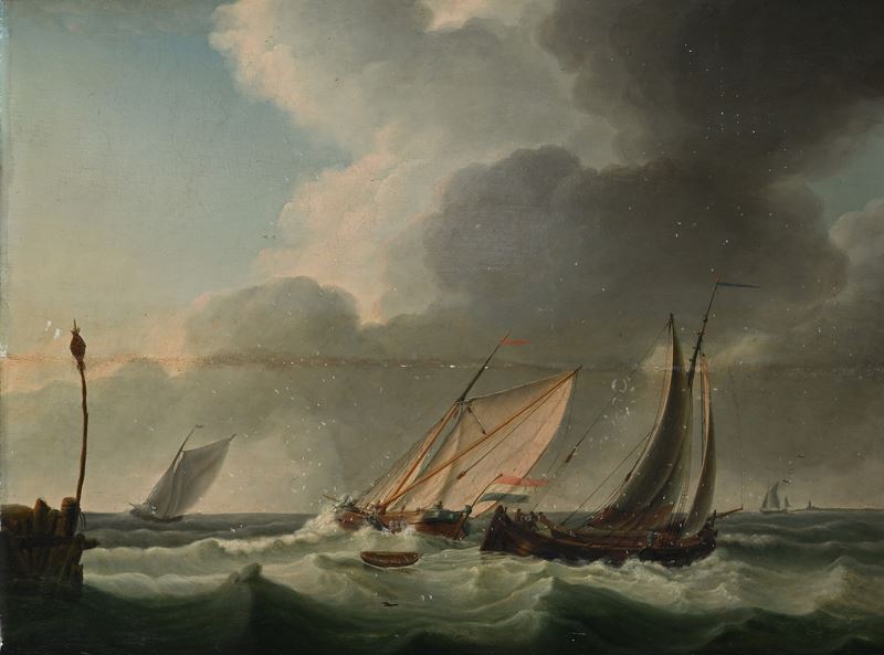 Willem Van De Velde il Giovane - Marina con Barche