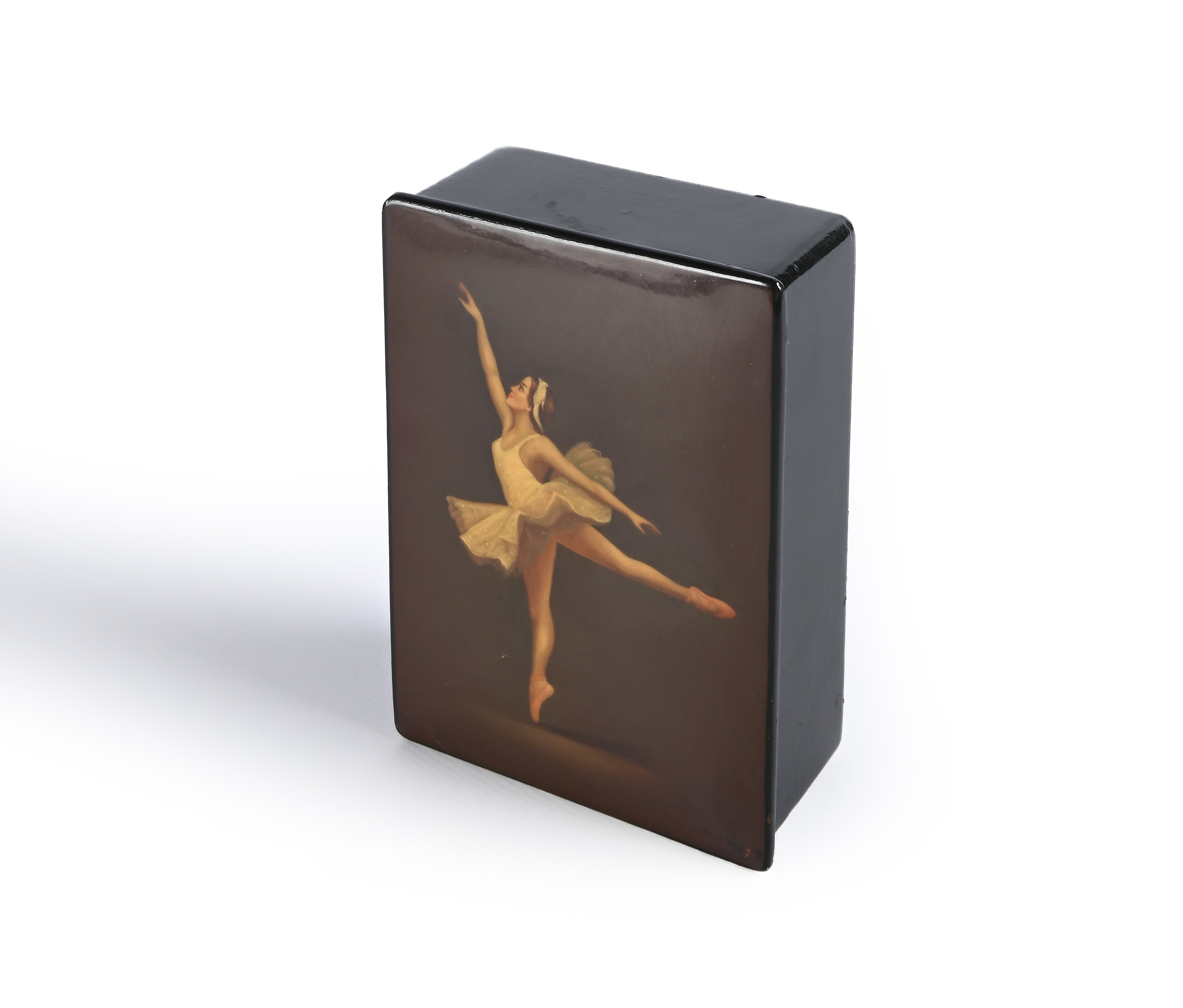 Scatola in cartapesta con figura di ballerina