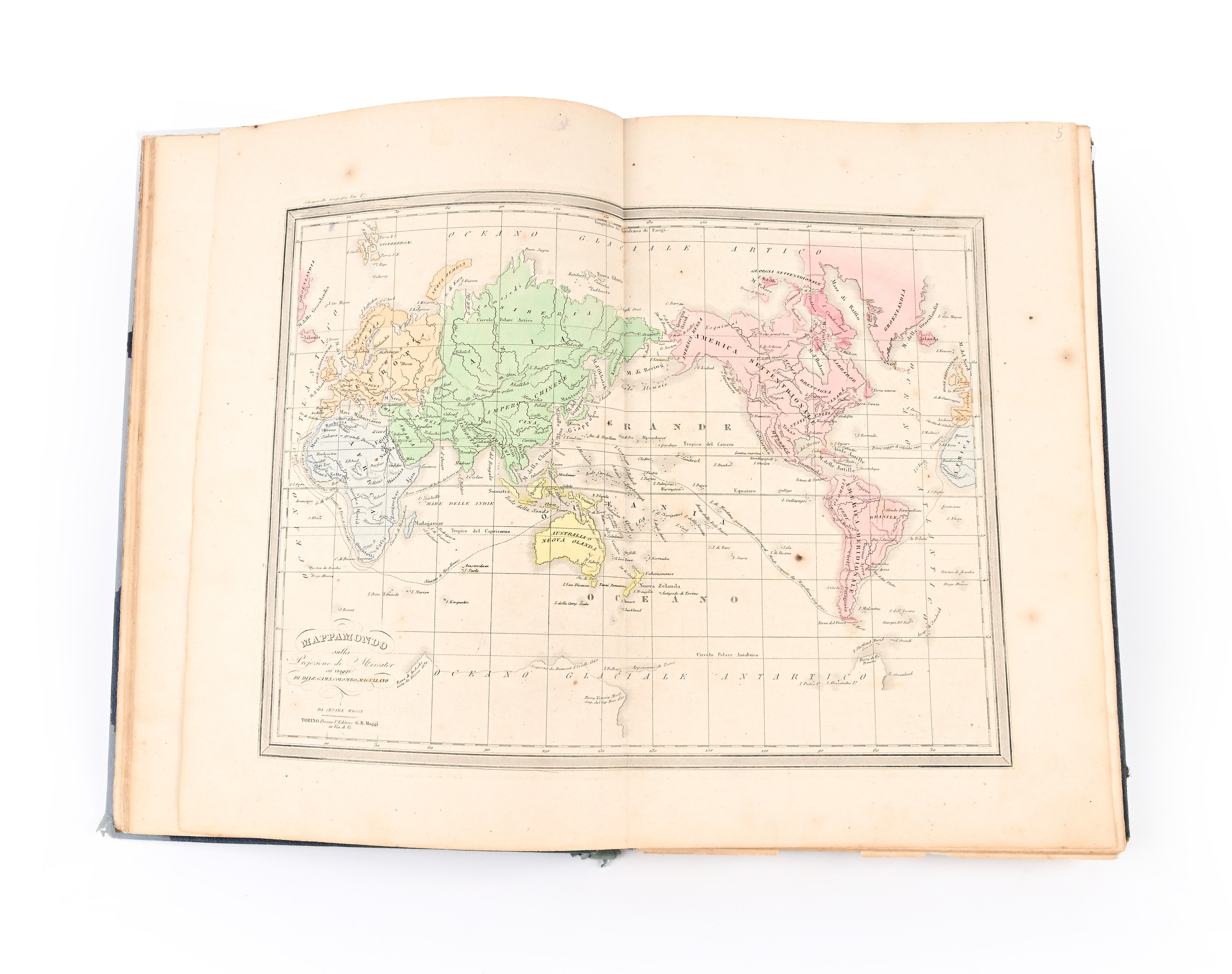 Maggi / Cassella - Atlante universale di geografia Antica e Moderna. Redatto da Maggi e Cassella ...