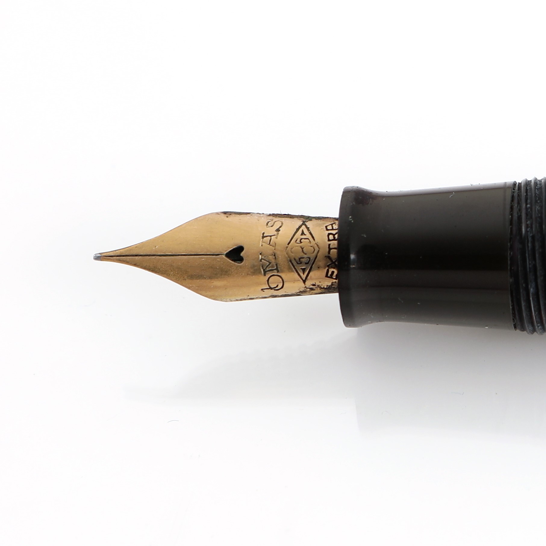 Ancora Duplex - Penna Stilografica in Celluloide con Particolari in Metallo Laminato in Oro Giall...