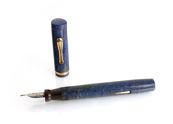 Conklin Endura - Penna stilografica vintage in celluloide con particolari placcati in oro giallo Mod. Pat. May 28 1918 e Pat. Nov. 17 1925