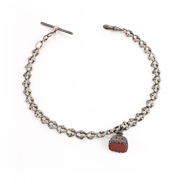 Catena da Orologio in Argento con Sigillo