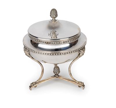 Zuccheriera in Argento con Coperchio, Austro-ungarica, 1830/40, Argentiere F.p.