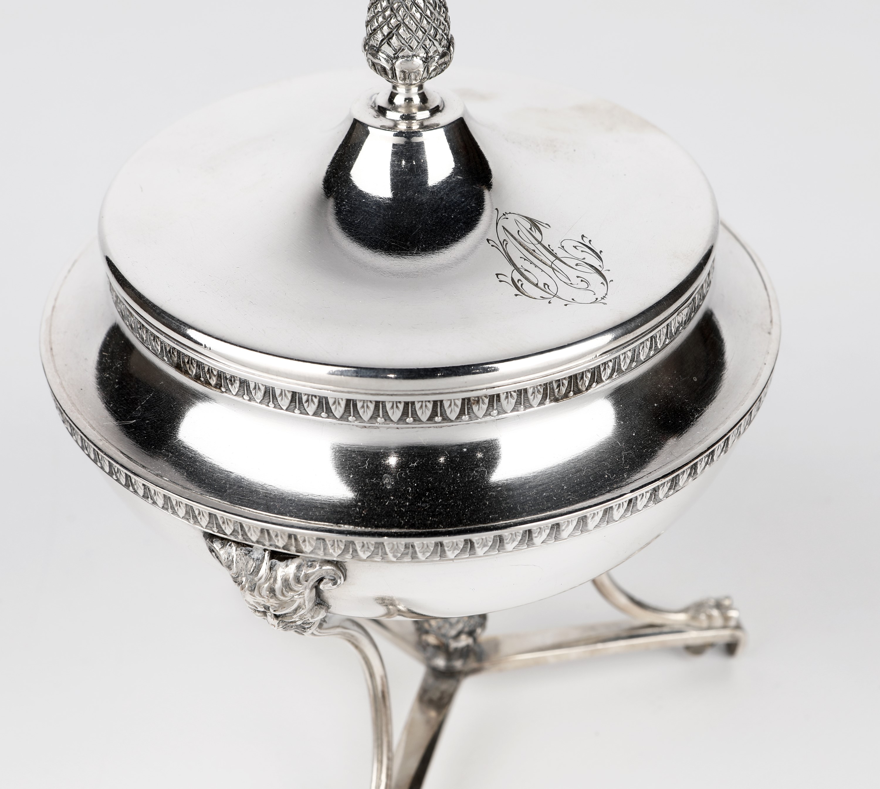 Zuccheriera in Argento con Coperchio, Austro-ungarica, 1830/40, Argentiere F.p.