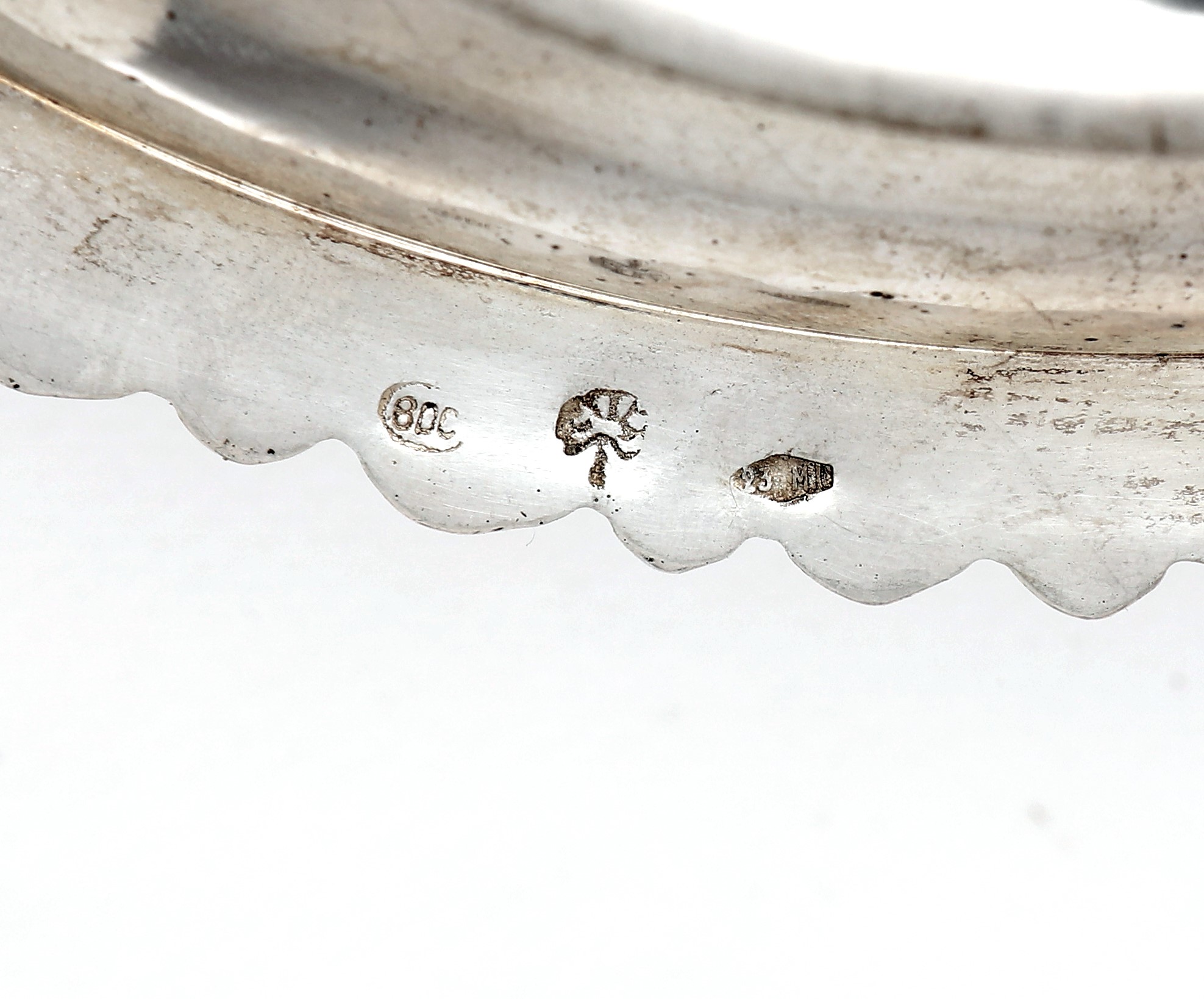 Campanella con Piattino in Argento 800/000, Argentiere Luigi Genazzi, Milano 1950 Ca.
