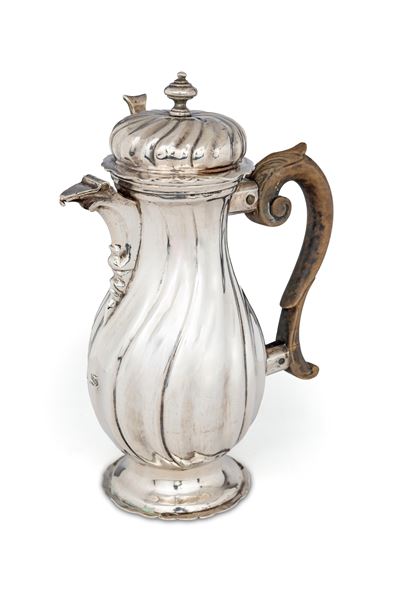 Caffettiera in Argento, Germania, Città di Augsburg 1767 - 1769, Orafo Jakob Wilhelm Kolb