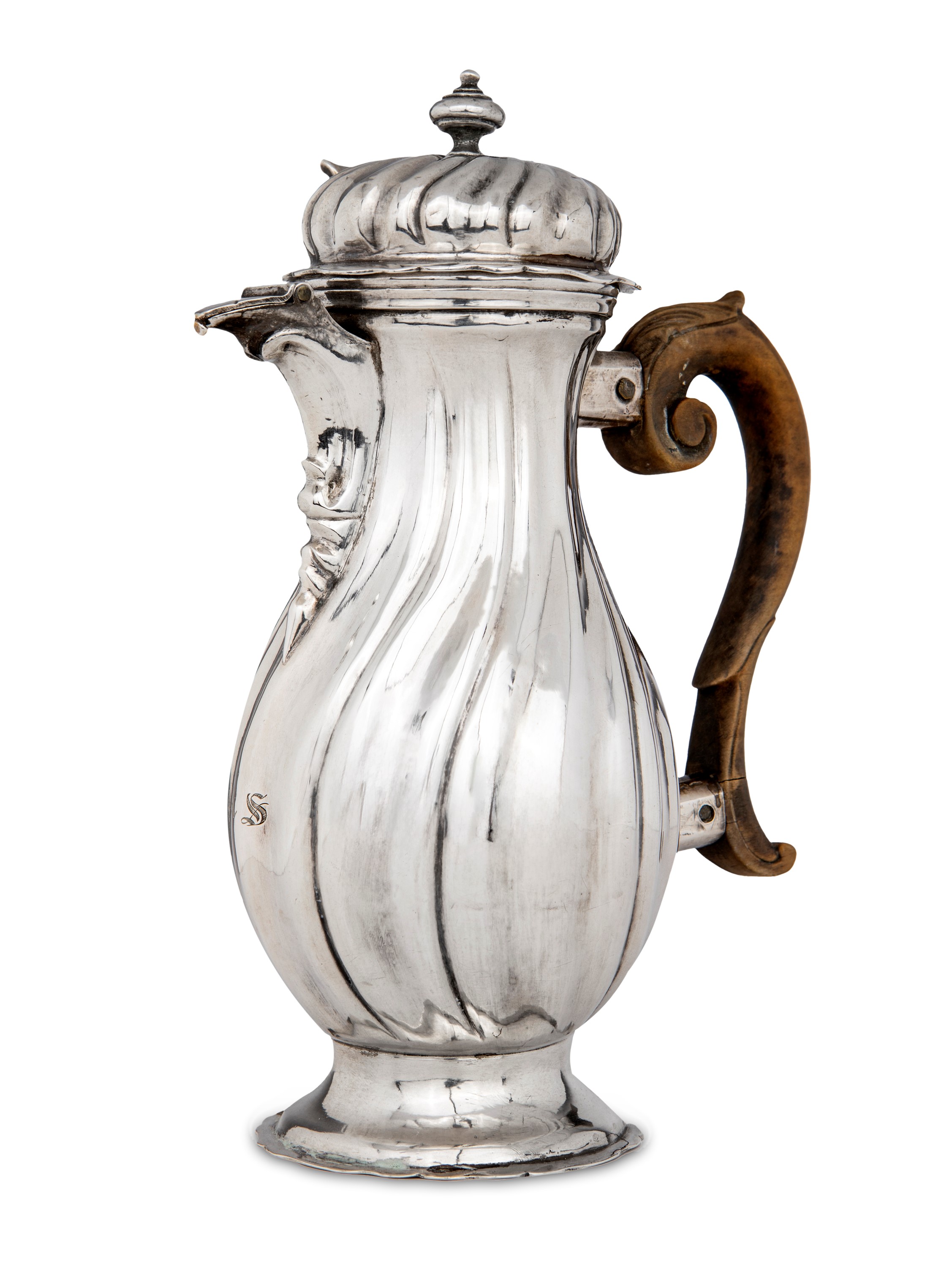 Caffettiera in Argento, Germania, Città di Augsburg 1767 - 1769, Orafo Jakob Wilhelm Kolb