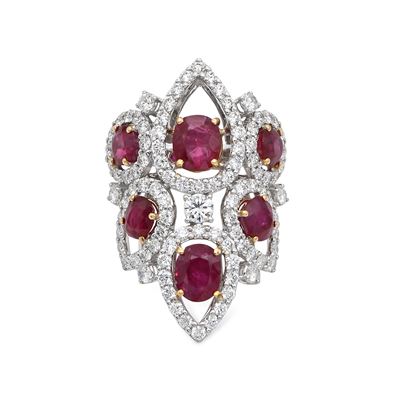 Repossi, Anello in Oro Brillanti e Rubini
