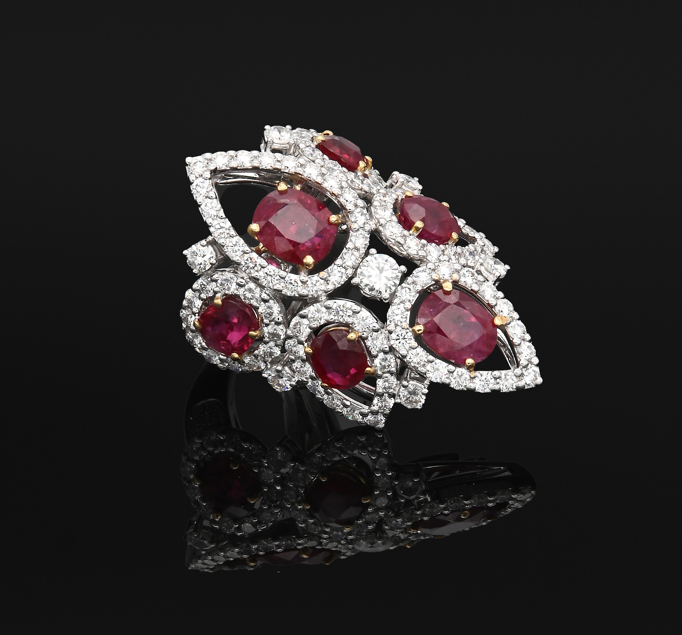 Repossi, Anello in Oro Brillanti e Rubini