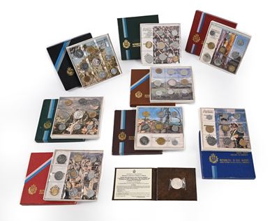 Lotto Serie Divisionali 1979-1986 e 1.000 Lire 1980 San Marino