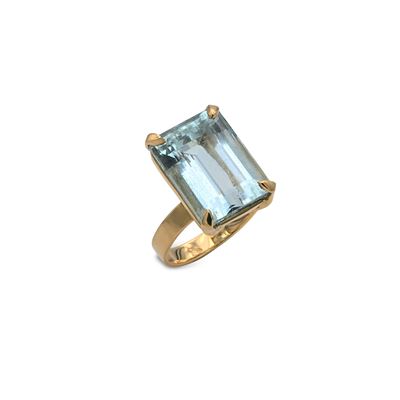 Anello in Oro e Acquamarina