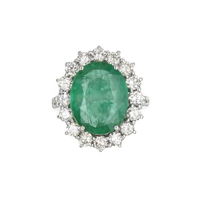 Anello in Oro, Smeraldo e Brillanti