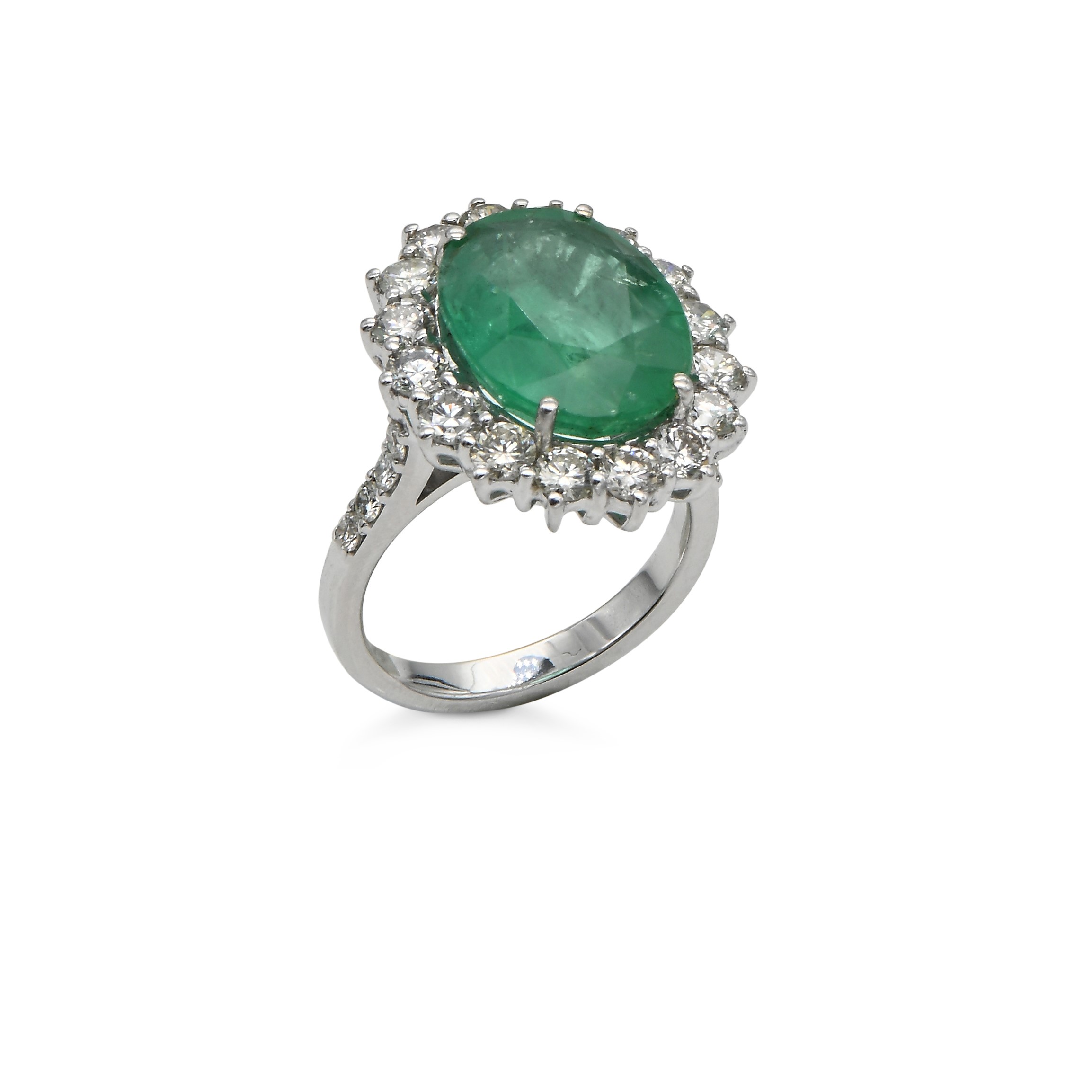 Anello in Oro, Smeraldo e Brillanti