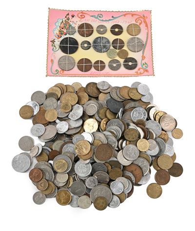 Lotto di monete di metallo vile, XX secolo, Europa ed Oltremare