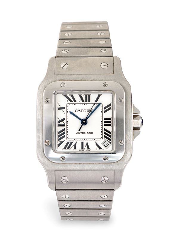 Cartier Santos Galbée, orologio da polso in acciaio   (Anni 2000)  - Asta Importanti Gioielli e  Orologi da polso e da tasca - Casa d'Aste Arcadia