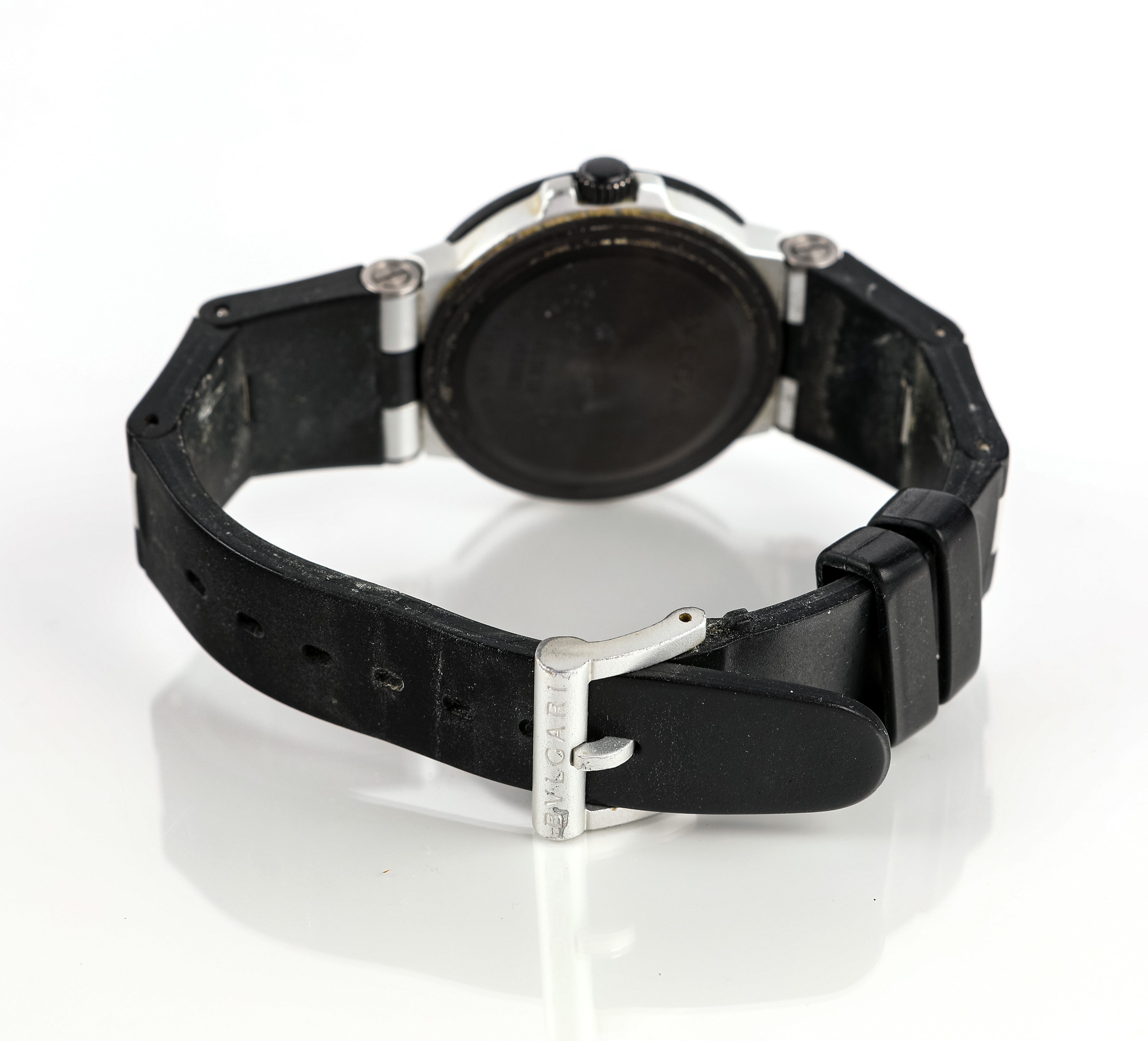 Bulgari Alluminium Orologio da Polso da Uomo Automatico con Datario con Cassa e Bracciale in Allu...