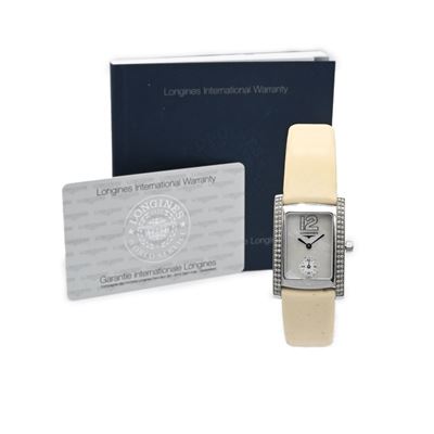 Longines Dolcevita L5.502.0 - Orologio da Polso al Quarzo da Donna in Acciaio con Datario, Brilla...