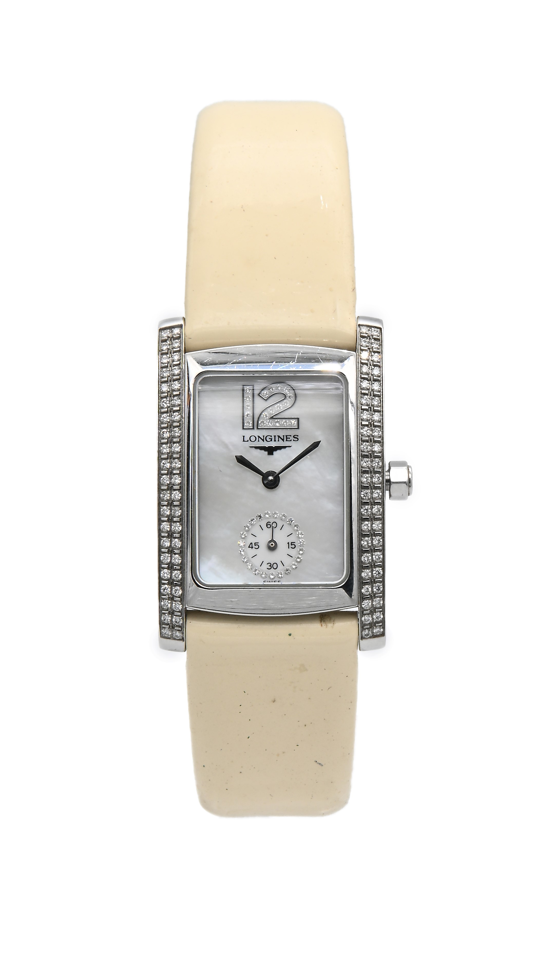 Longines Dolcevita L5.502.0 - Orologio da Polso al Quarzo da Donna in Acciaio con Datario, Brilla...