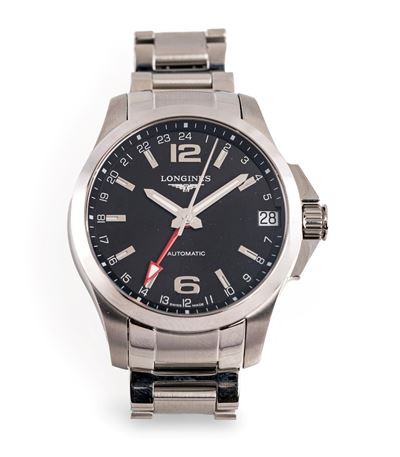 Longines Conquest Gmt, Orologio da Polso Automatico in Acciaio.