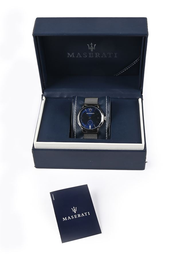 Maserati 73442 - Orologio da polso al quarzo da uomo in acciaio con bracciale originale in acciaio