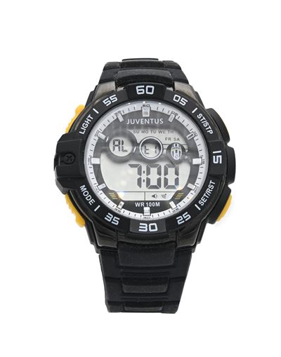 Juventus - Orologio da Polso Cronografo e Calendario al Quarzo da Uomo in Gomma con Fondello in A...