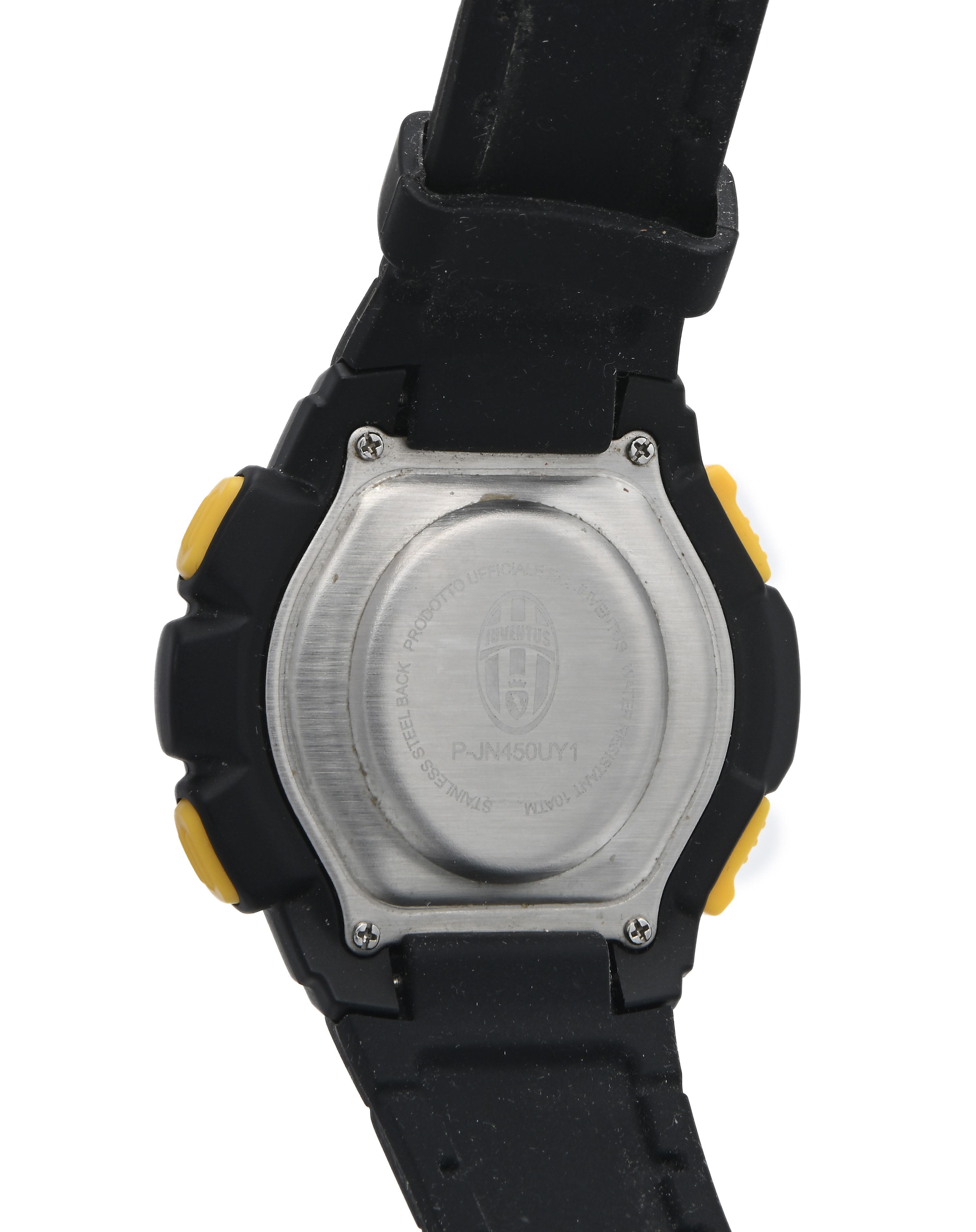Juventus - Orologio da Polso Cronografo e Calendario al Quarzo da Uomo in Gomma con Fondello in A...