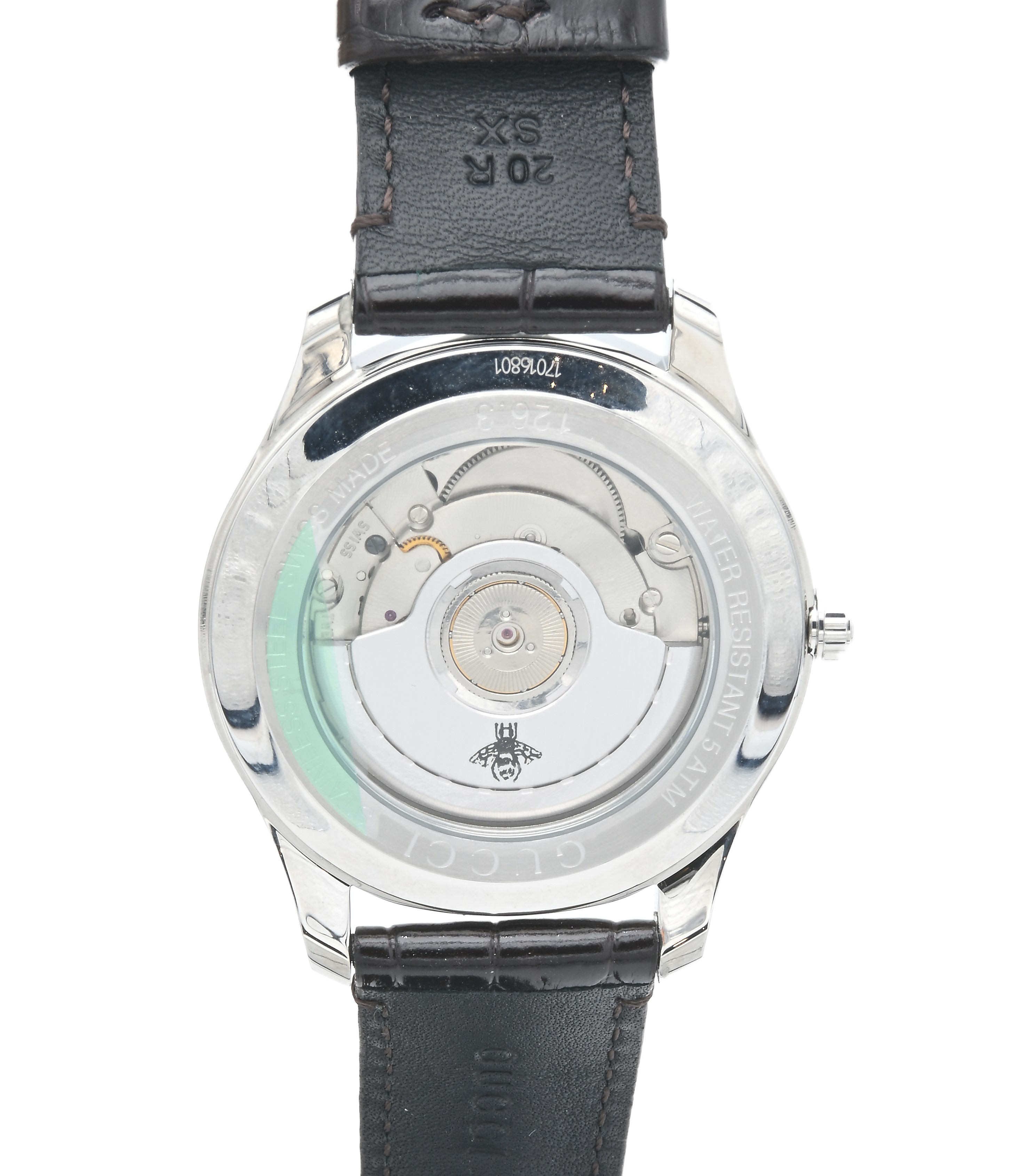Gucci Timeless Gmt Automatic 126.3 - Orologio da Polso Automatico Gmt da Uomo con Datario in Acci...