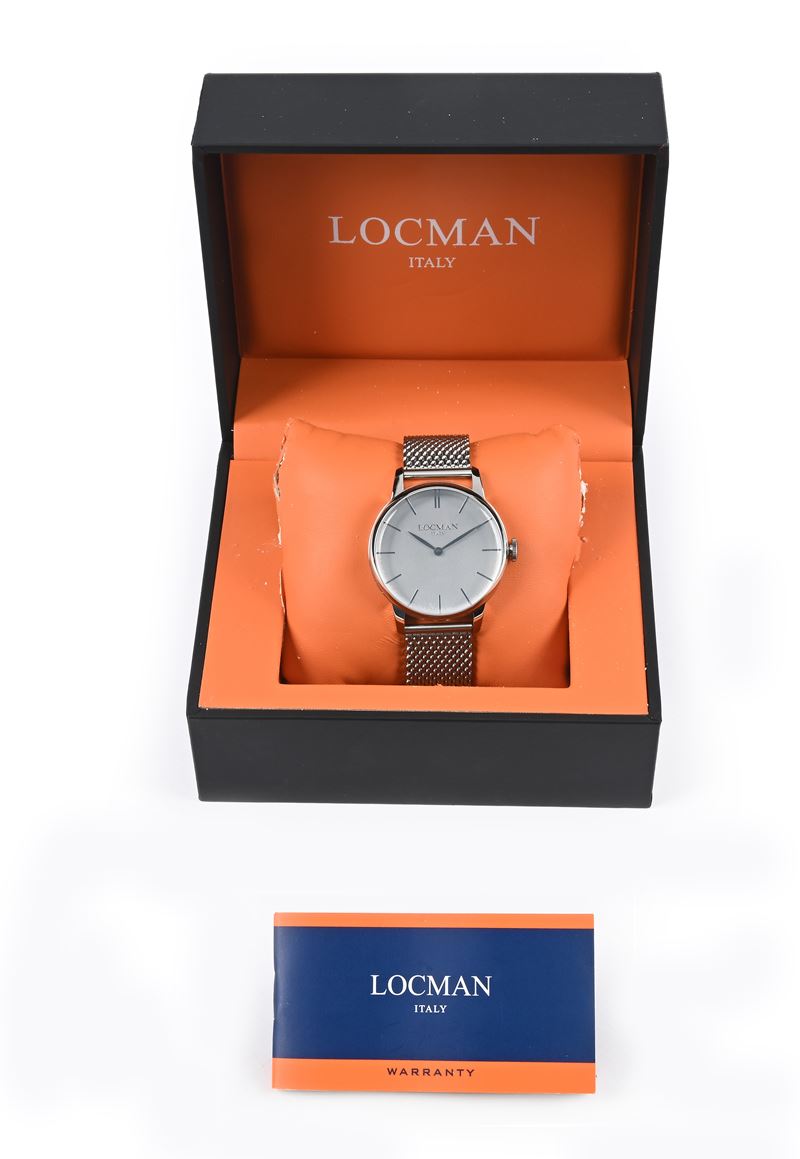 Locman 251 - Orologio da Polso al Quarzo da Uomo in Acciaio con Bracciale in Acciaio