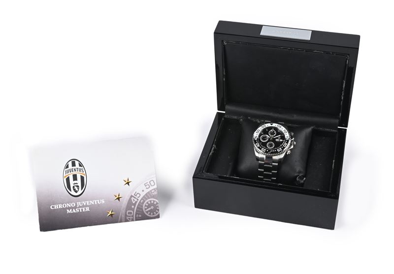 Juventus Chrono Master - Orologio da Polso Cronografo Automatico Day-date da Uomo in Acciaio con ...