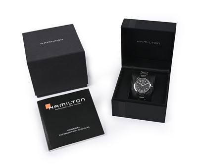 Hamilton Broadway Day Date H433110 - Orologio da Polso al Quarzo da Uomo in Acciaio con Datario. ...