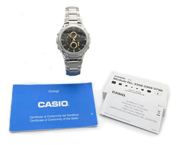 Casio Fifa World Cup Germany 2006 - Orologio Cronografo con sveglia da polso al quarzo da uomo.  in acciaio con bracciale originale in acciaio