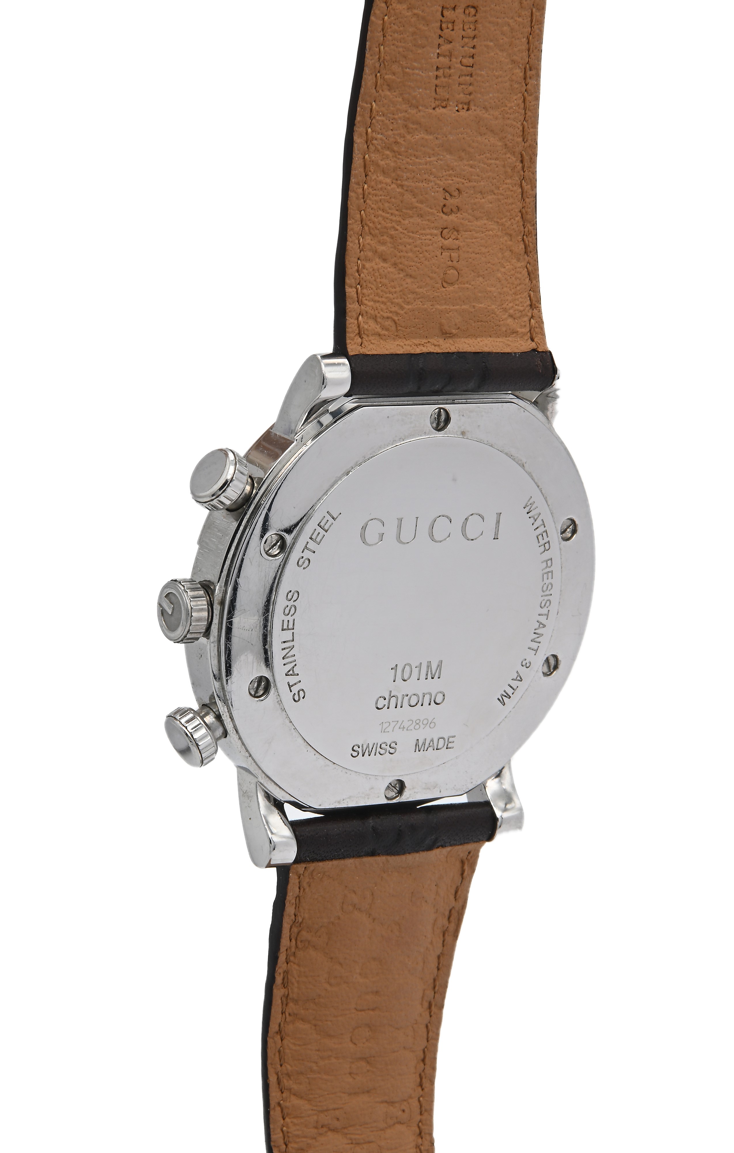 Gucci Gcrono 101m - Orologio da Polso da Uomo Cronografo al Quarzo in Acciaio con Brillantini