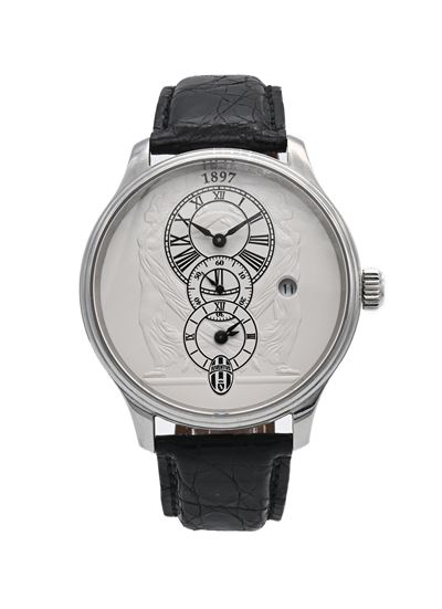 Juventus 1897 - Orologio da Polso Automatico da Uomo in Acciaio con Datario e Fondello Scheletrat...