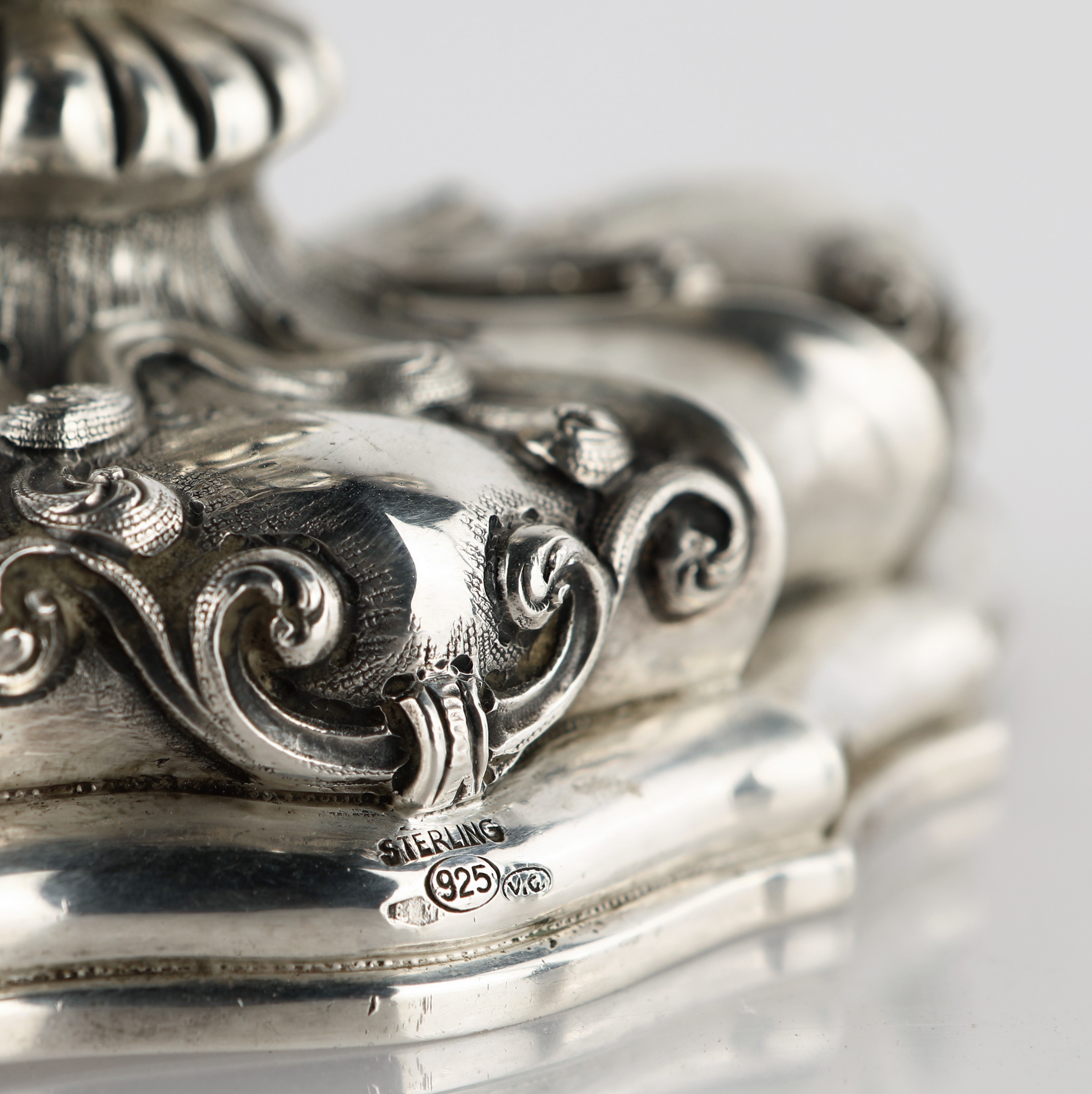 Candelabro in Argento Sterling a Tre Luci, Fornari, Roma