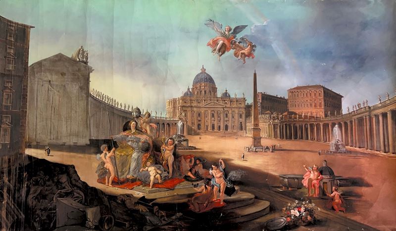 Anonimo del XX Secolo - Veduta di Piazza San Pietro a Roma