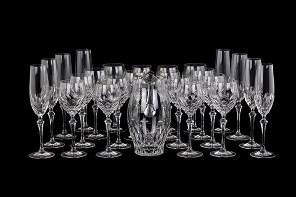 Bicchieri da acqua e vino in cristallo modello Capri - Asta Antiquariato  III - Asta a Tempo - Associazione Nazionale - Case d'Asta italiane