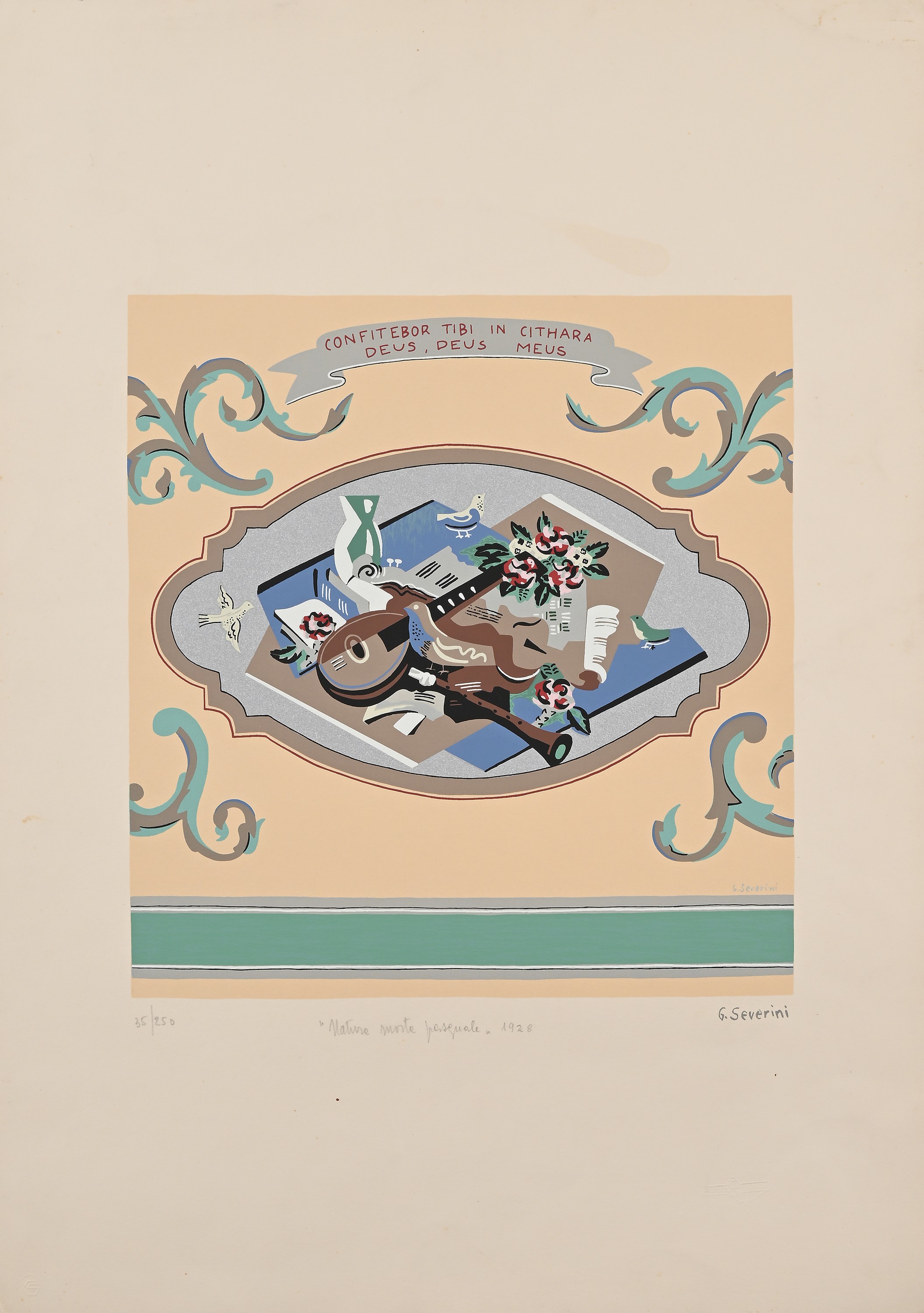 Gino Severini - Una Ricerca di Radici - 3 Serigrafie D'aprés