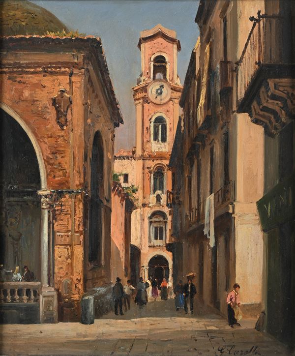 Giuseppe Carelli - Sorrento - Il campanile dell'Arcivescovado