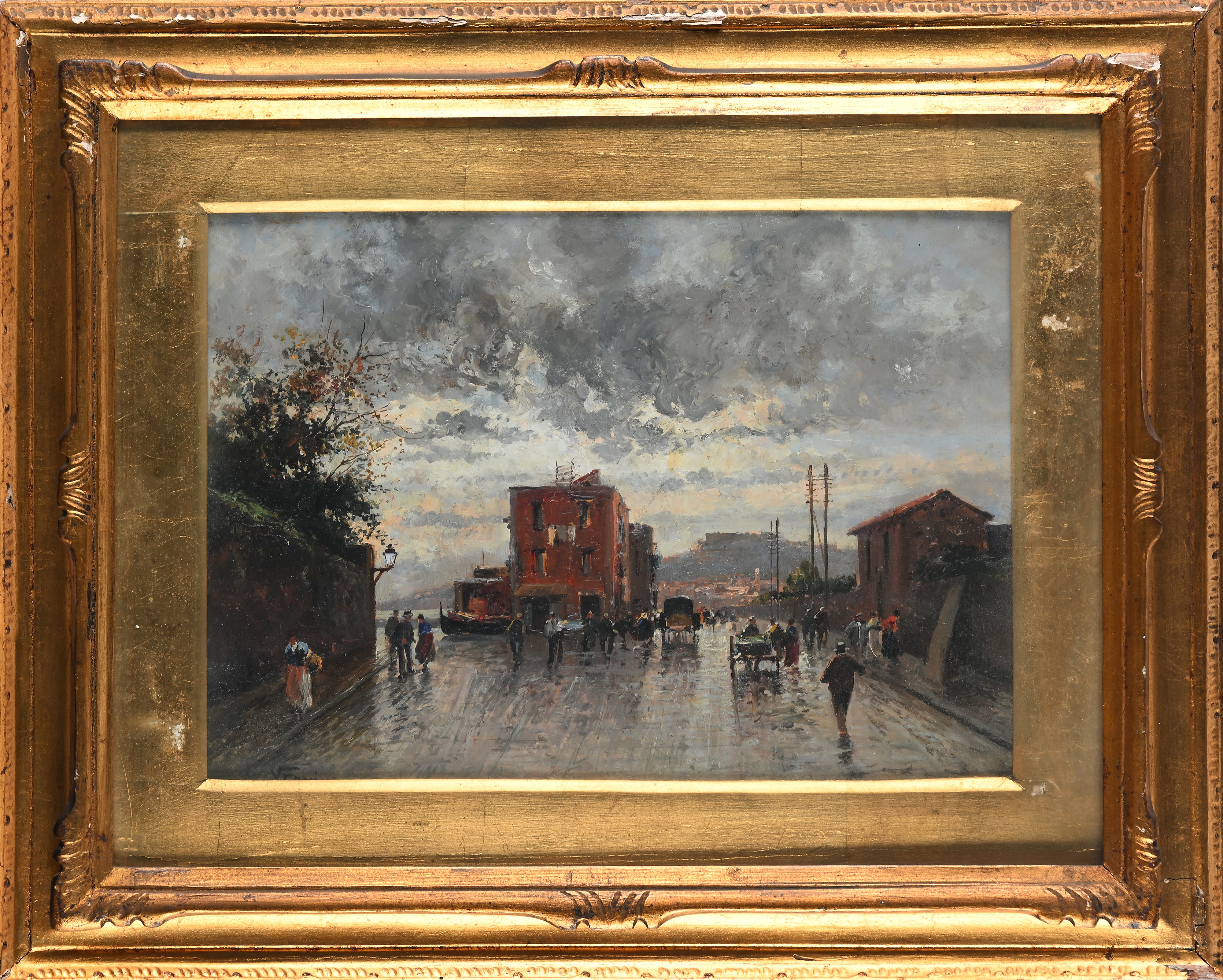 Vincenzo Canino - A) Veduta di Napoli B) Veduta di Sorrento