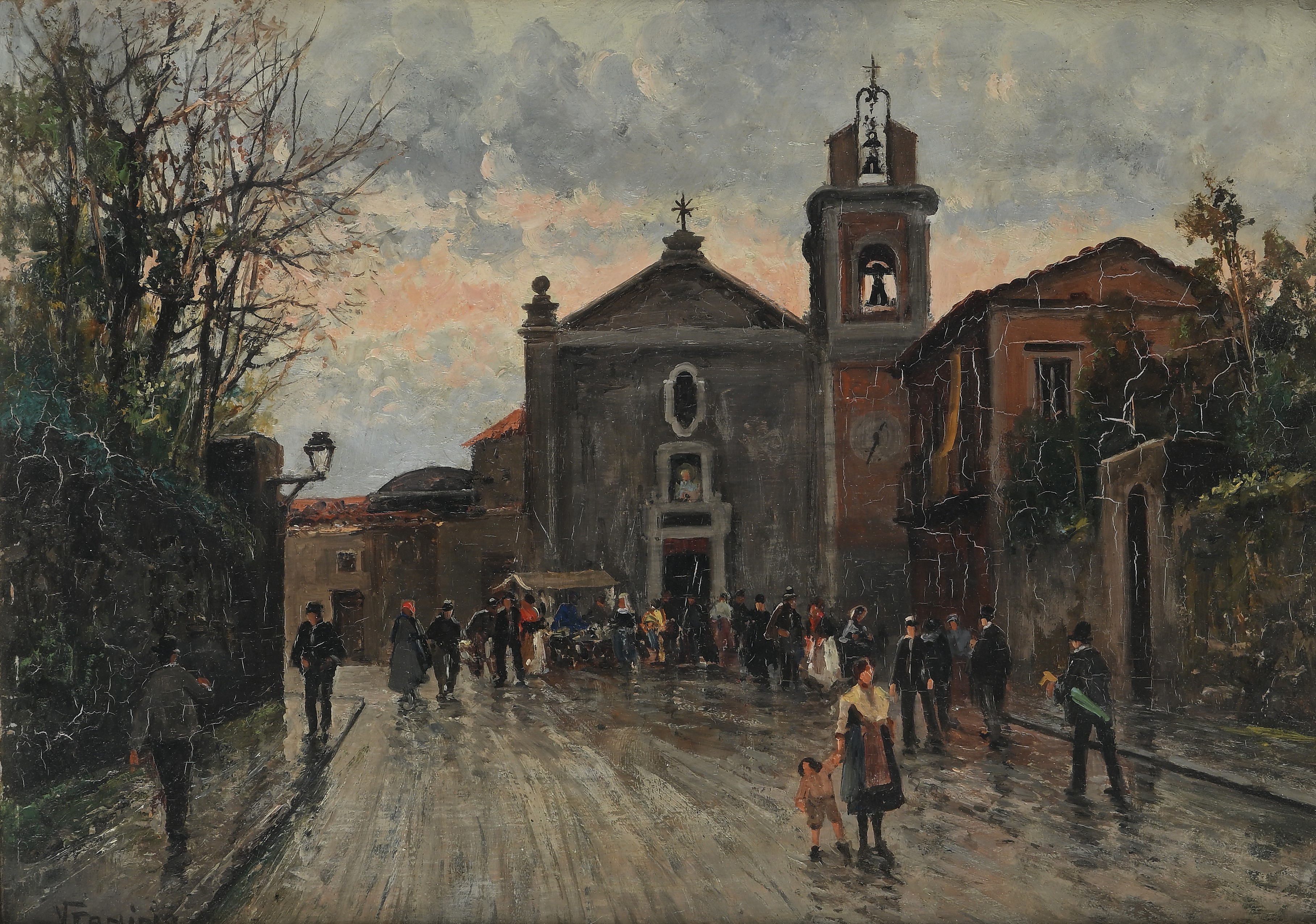 Vincenzo Canino - A) Veduta di Napoli B) Veduta di Sorrento