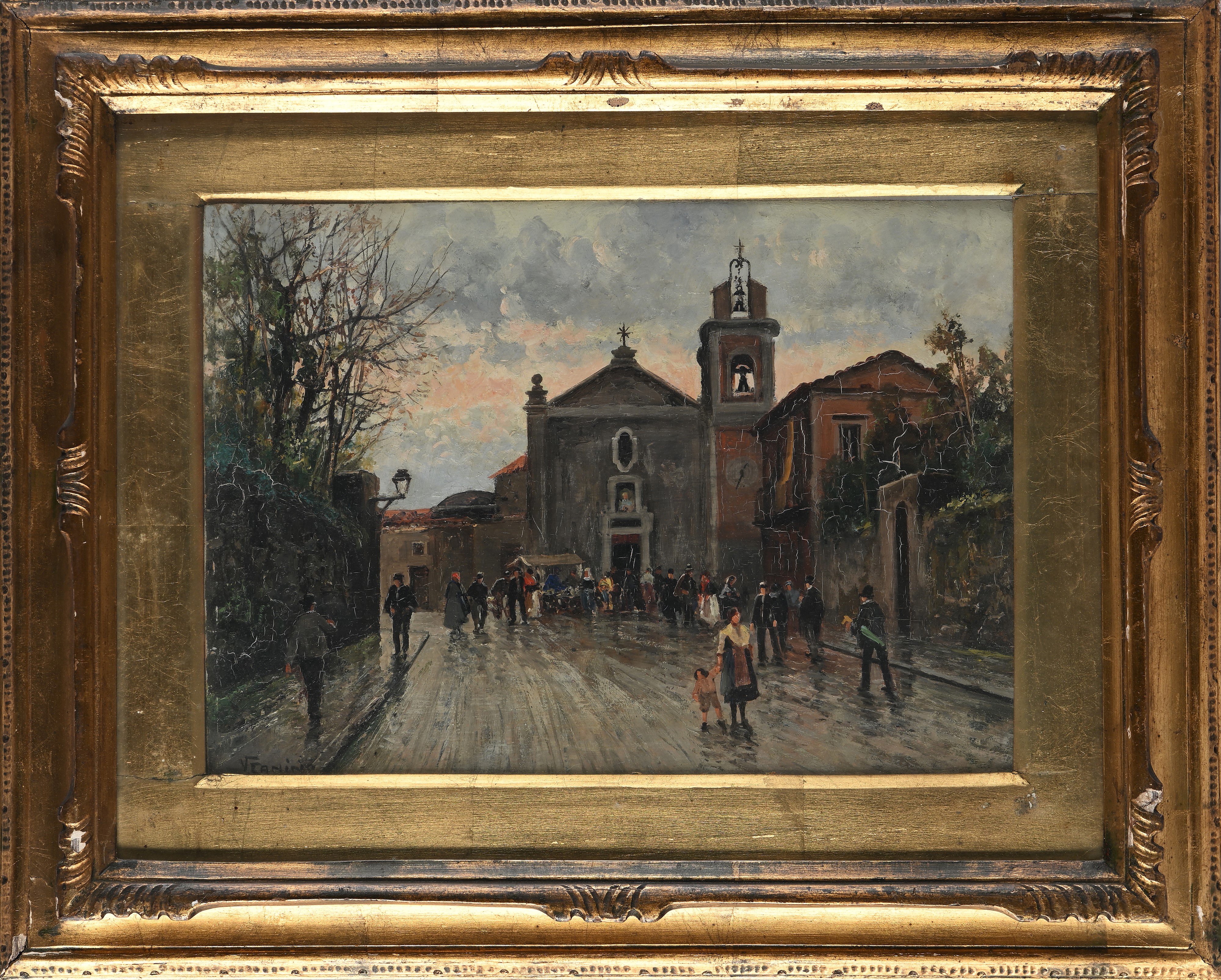 Vincenzo Canino - A) Veduta di Napoli B) Veduta di Sorrento