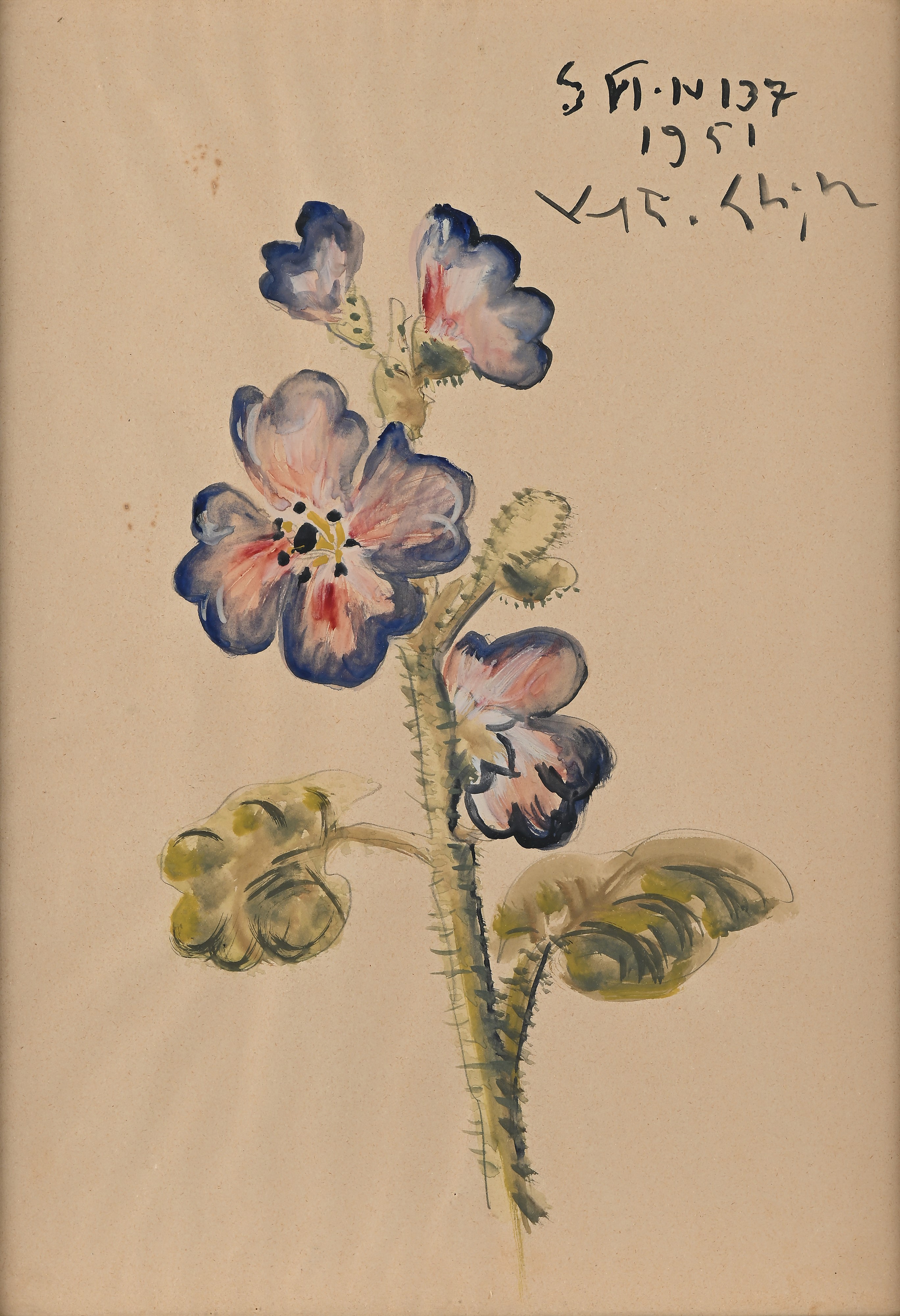 Coppia di nature morte di fiori