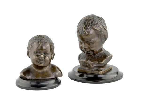DUE SCULTURE IN BRONZO 