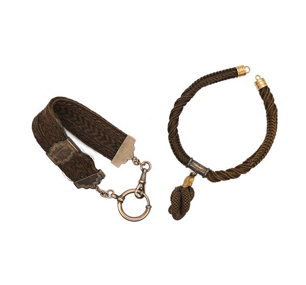 Bracciale e collier antichi vittoriani, ricordo e oro