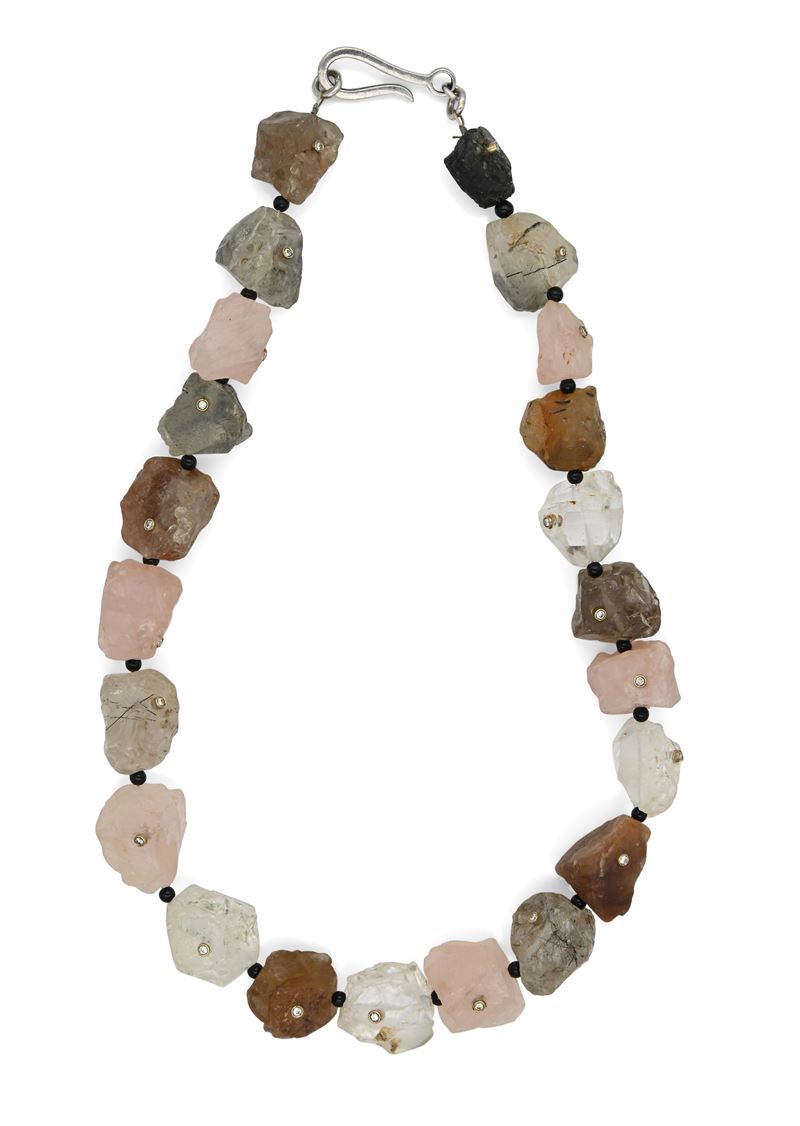 Collana in Quarzi e Brillanti