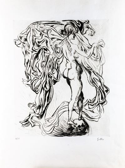 Nudo Femminile con Drappeggio