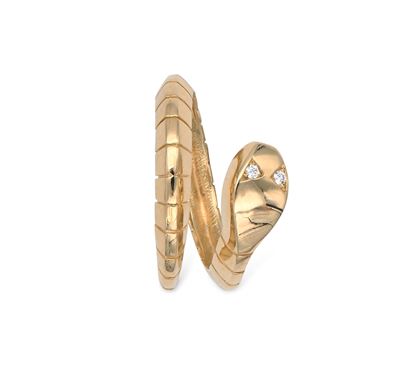 Anello a Serpente in Oro e Brillanti