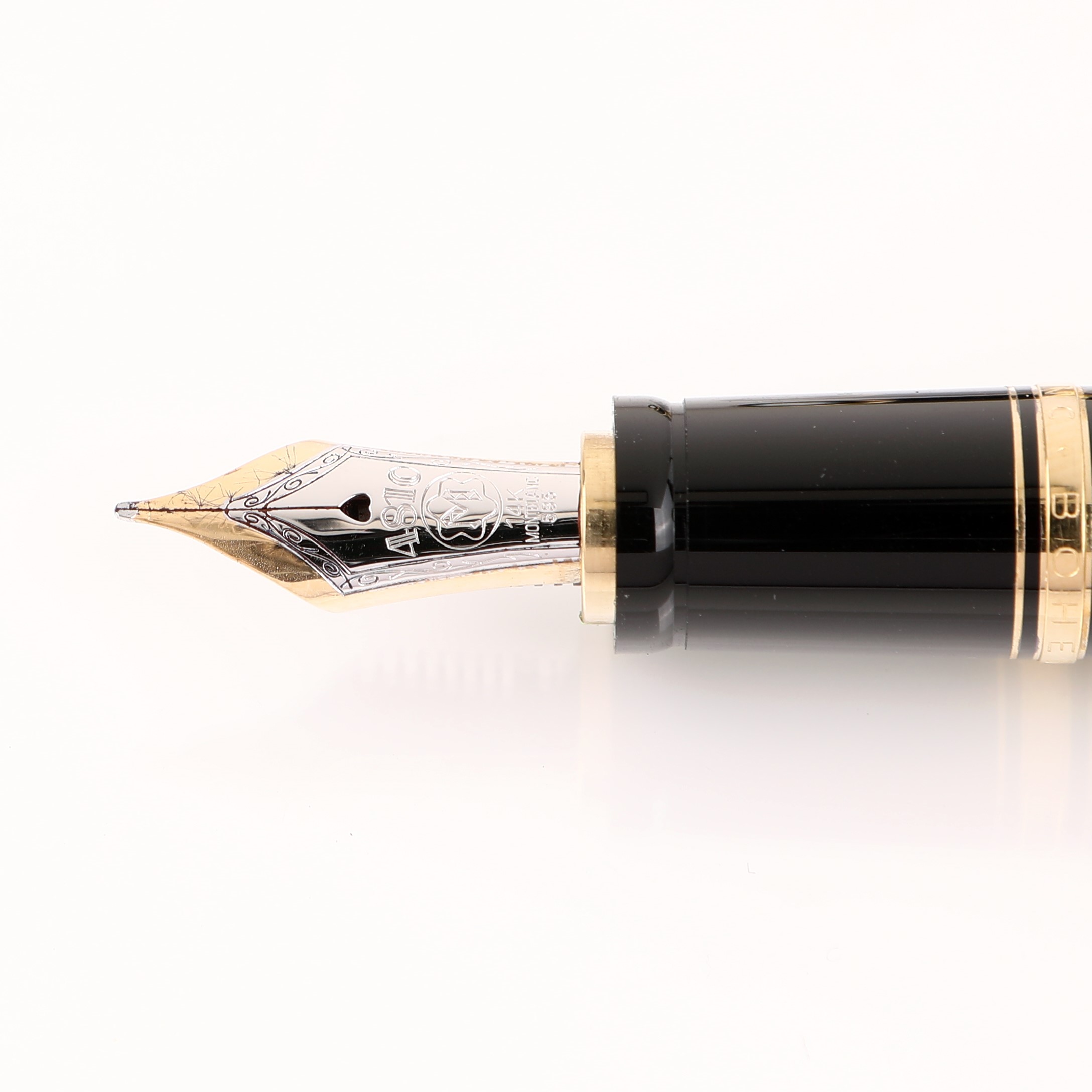 Montblanc Boheme - Penna Stilografica Retrattile e Penna a Sfera in Vernice Nera con Particolari ...
