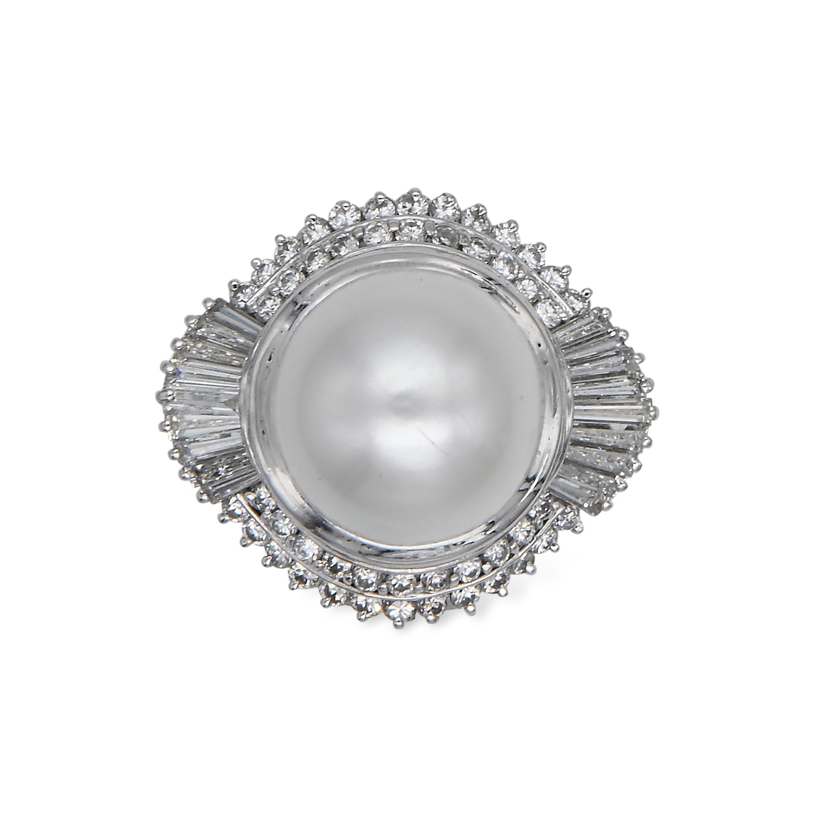 Anello in Oro, Perla South Sea e Brillanti